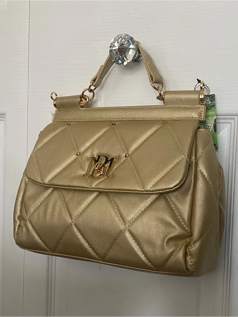 Badgley Mischka Metallic Gold Bag - Picture 2 of 6